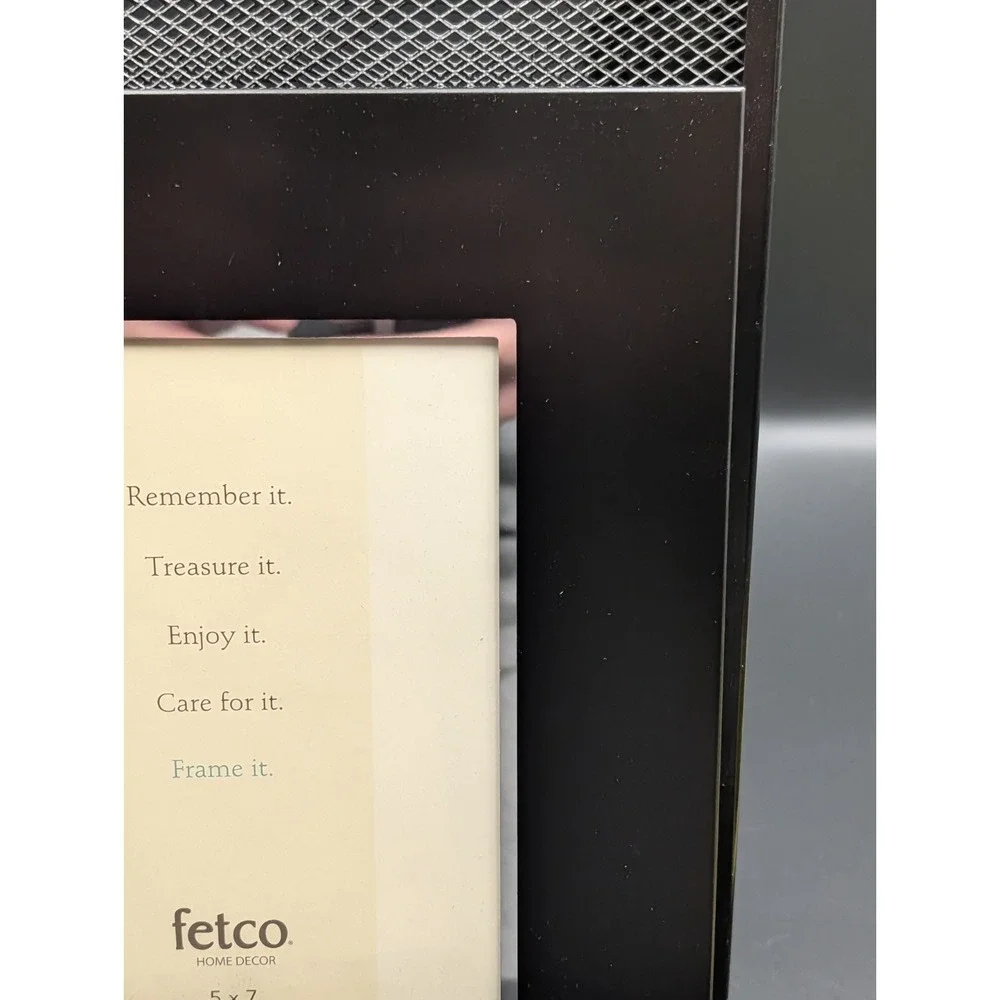 Fetco Home Decor 5 x 7 Picture Frame Black Silver Chrome New Old Stock